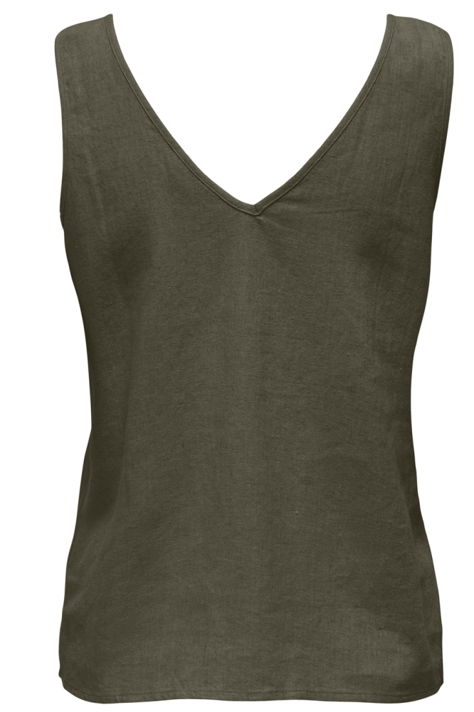 JDYSAY S/L LINEN V-NECK TOP WVN DIA 15317387 KALAMATA